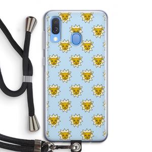 CaseCompany Leeuwenkoppen: Samsung Galaxy A40 Transparant Hoesje met koord