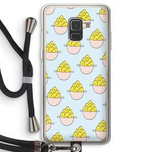 CaseCompany Citroenen: Samsung Galaxy A8 (2018) Transparant Hoesje met koord