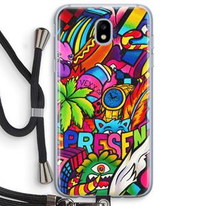 CaseCompany Represent: Samsung Galaxy J5 (2017) Transparant Hoesje met koord