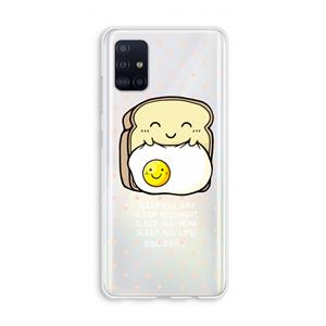 CaseCompany Sleep All Day: Galaxy A51 4G Transparant Hoesje