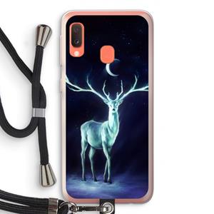 CaseCompany Nightbringer: Samsung Galaxy A20e Transparant Hoesje met koord