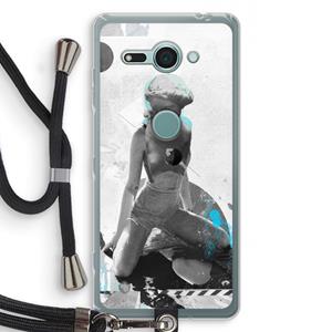 CaseCompany I will not feel a thing: Sony Xperia XZ2 Compact Transparant Hoesje met koord
