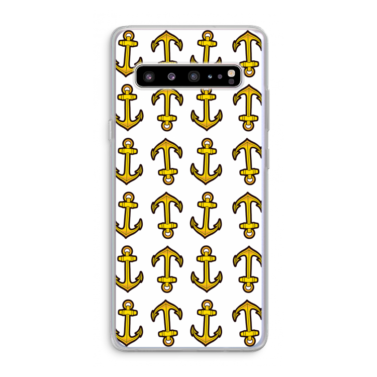 CaseCompany Musketon Anchor: Samsung Galaxy S10 5G Transparant Hoesje