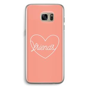 CaseCompany Friends heart: Samsung Galaxy S7 Edge Transparant Hoesje