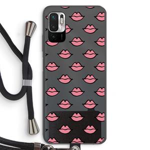 CaseCompany Lipjes: Xiaomi Redmi Note 10 5G Transparant Hoesje met koord
