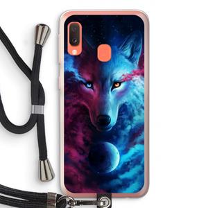 CaseCompany Where Light And Dark Meet: Samsung Galaxy A20e Transparant Hoesje met koord