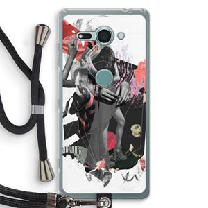 CaseCompany Dissimulation du réel: Sony Xperia XZ2 Compact Transparant Hoesje met koord