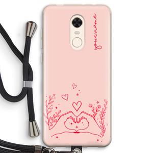 CaseCompany Love is in the air: Xiaomi Redmi 5 Transparant Hoesje met koord