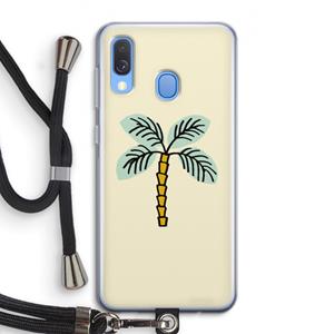 CaseCompany Palmboom: Samsung Galaxy A40 Transparant Hoesje met koord