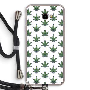 CaseCompany Weed: Samsung Galaxy J4 Plus Transparant Hoesje met koord