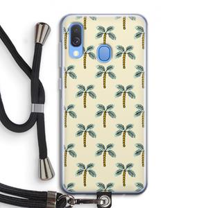 CaseCompany Paradise: Samsung Galaxy A40 Transparant Hoesje met koord