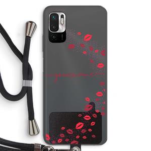 CaseCompany Kusjes: Xiaomi Redmi Note 10 5G Transparant Hoesje met koord