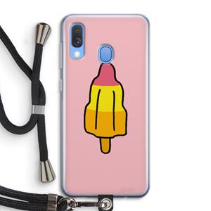 CaseCompany Raketijsje: Samsung Galaxy A40 Transparant Hoesje met koord