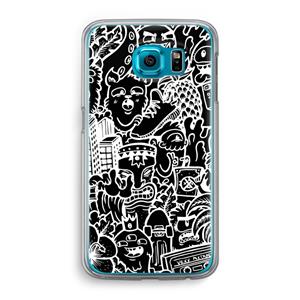 CaseCompany Vexx Black Mixtape: Samsung Galaxy S6 Transparant Hoesje