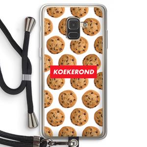 CaseCompany Koekerond: Samsung Galaxy A8 (2018) Transparant Hoesje met koord