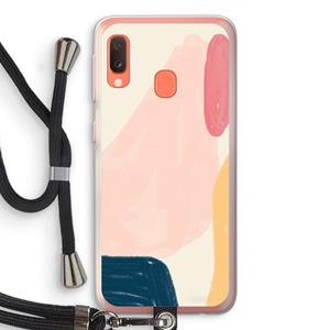 CaseCompany Saturday Flow: Samsung Galaxy A20e Transparant Hoesje met koord