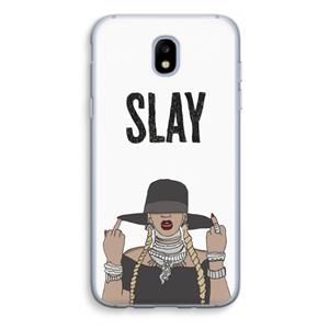 CaseCompany Slay All Day: Samsung Galaxy J5 (2017) Transparant Hoesje