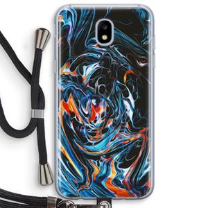 CaseCompany Black Unicorn: Samsung Galaxy J5 (2017) Transparant Hoesje met koord