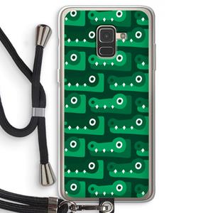 CaseCompany Crocs: Samsung Galaxy A8 (2018) Transparant Hoesje met koord
