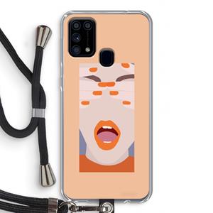 CaseCompany Surprise: Samsung Galaxy M31 Transparant Hoesje met koord