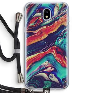 CaseCompany Chameleon Sun: Samsung Galaxy J5 (2017) Transparant Hoesje met koord