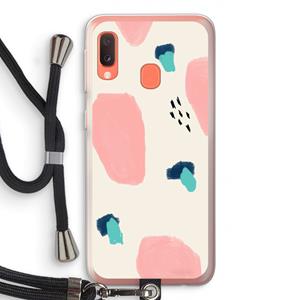 CaseCompany Monday Surprise: Samsung Galaxy A20e Transparant Hoesje met koord