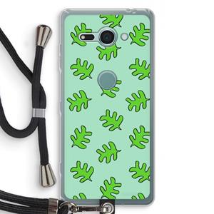 CaseCompany Groene blaadjes: Sony Xperia XZ2 Compact Transparant Hoesje met koord