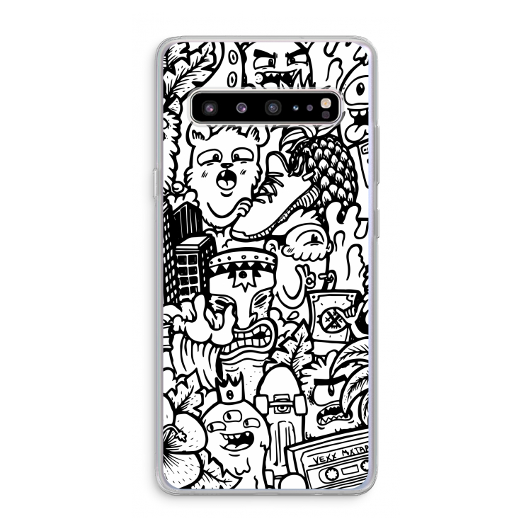 CaseCompany Vexx Mixtape #2: Samsung Galaxy S10 5G Transparant Hoesje