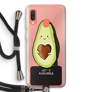 CaseCompany Avocuddle: Samsung Galaxy A20e Transparant Hoesje met koord