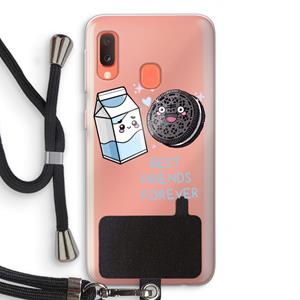 CaseCompany Best Friend Forever: Samsung Galaxy A20e Transparant Hoesje met koord