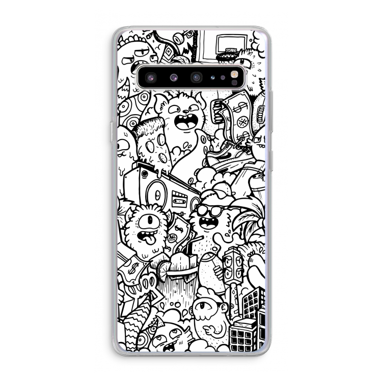 CaseCompany Vexx City #2: Samsung Galaxy S10 5G Transparant Hoesje