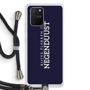 CaseCompany Blijve plakken in Negenduust: Samsung Galaxy S10 Lite Transparant Hoesje met koord