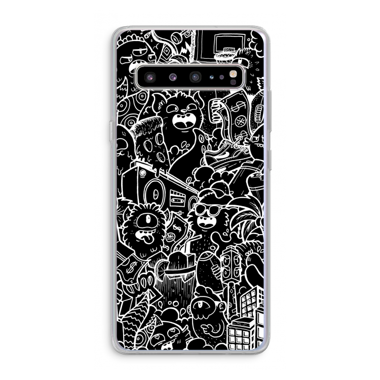 CaseCompany Vexx Black City : Samsung Galaxy S10 5G Transparant Hoesje