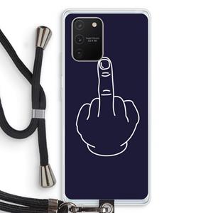 CaseCompany F**k U: Samsung Galaxy S10 Lite Transparant Hoesje met koord