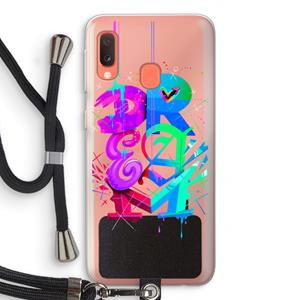 CaseCompany Dream: Samsung Galaxy A20e Transparant Hoesje met koord