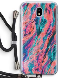 CaseCompany Electric Times: Samsung Galaxy J5 (2017) Transparant Hoesje met koord