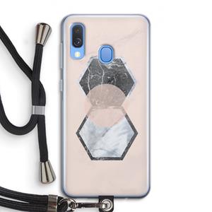 CaseCompany Creatieve toets: Samsung Galaxy A40 Transparant Hoesje met koord