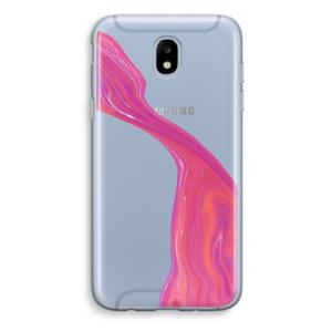 CaseCompany Paarse stroom: Samsung Galaxy J5 (2017) Transparant Hoesje