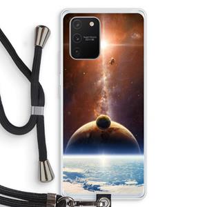CaseCompany Omicron 2019: Samsung Galaxy S10 Lite Transparant Hoesje met koord