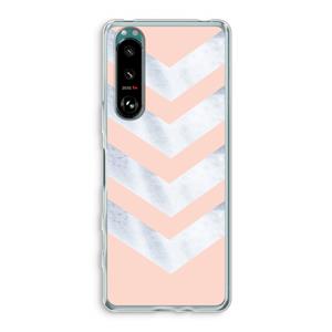 CaseCompany Marmeren pijlen: Sony Xperia 5 III Transparant Hoesje