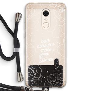 CaseCompany Good stories: Xiaomi Redmi 5 Transparant Hoesje met koord