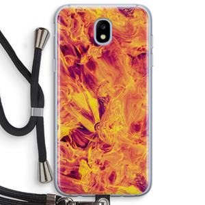 CaseCompany Eternal Fire: Samsung Galaxy J5 (2017) Transparant Hoesje met koord