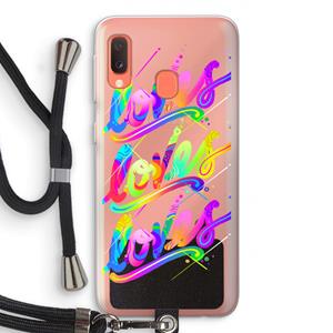 CaseCompany Loves: Samsung Galaxy A20e Transparant Hoesje met koord