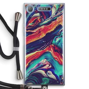 CaseCompany Chameleon Sun: Sony Xperia XZ1 Transparant Hoesje met koord