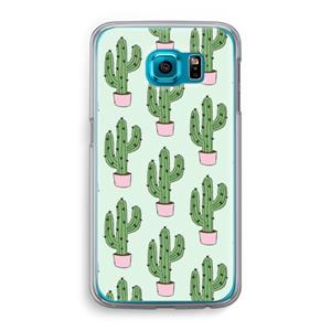 CaseCompany Cactus Lover: Samsung Galaxy S6 Transparant Hoesje
