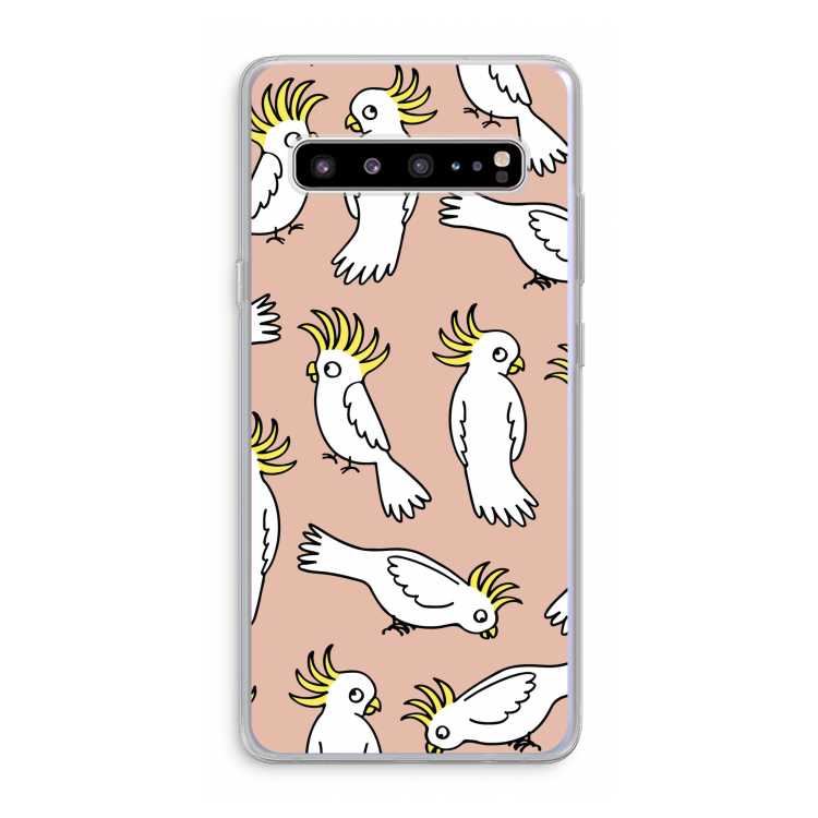 CaseCompany Papegaai: Samsung Galaxy S10 5G Transparant Hoesje