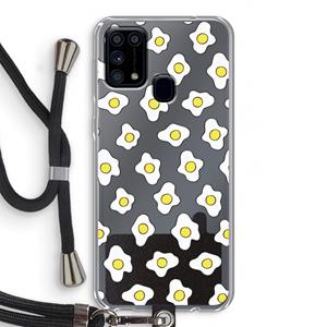 CaseCompany Spiegeleitjes: Samsung Galaxy M31 Transparant Hoesje met koord