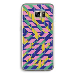 CaseCompany Skew Blush 1: Samsung Galaxy S7 Edge Transparant Hoesje