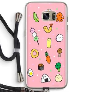 CaseCompany Happy bento friends: Samsung Galaxy S7 Edge Transparant Hoesje met koord