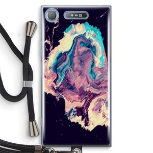 CaseCompany Cosmic Silence: Sony Xperia XZ1 Transparant Hoesje met koord